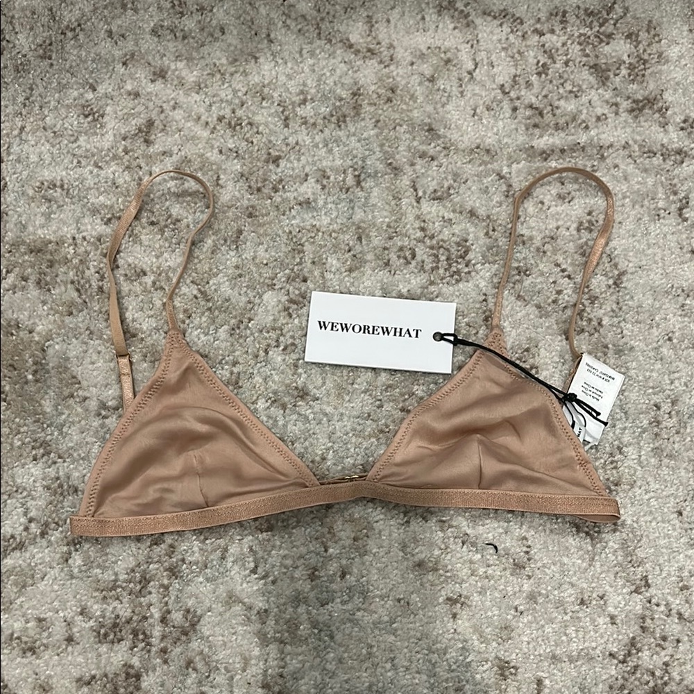 WeWoreWhat Women's Nude Triangle Bralette